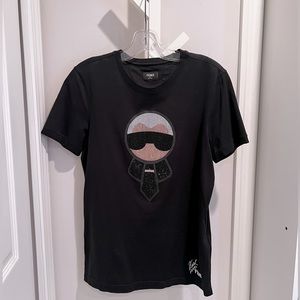 Fendi T-Shirt - Karlito with Swarovski Crystals